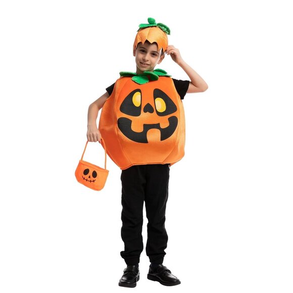 NWT Spooktacular Creations Pumpkin Costume with Basket Kids Size 3T Halloween - Picture 1 of 5